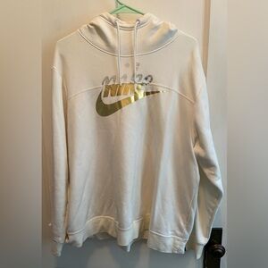 White Nike Funnel Neck Sweatshirt Size 1X